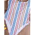 Color Striped One-Piece Swimwear  NSHL25115