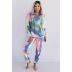 tie-dye long-sleeved trousers home service two-piece  NSZH25130