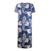 short-sleeved loose round neck print dress  NSZH25140