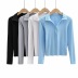lapel solid color bottoming shirt  NSHS25176
