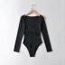 Double waist hollow long-sleeved jumpsuit  NSHS25191