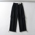 fall/winter elastic high waist fleece sports pants NSHS25209