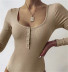 Sexy long-sleeved one-piece fashion  round neck bodysuit NSHS25258