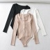 Sexy long-sleeved one-piece fashion  round neck bodysuit NSHS25258
