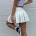 fashion solid color pleated skirt  NSHS25259