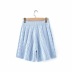 V-neck twist knitted vest  elastic waist knitted shorts two-piece  NSHS25273