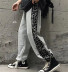 leopard pattern stitching beam foot guard pants  NSHS25278