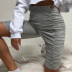 fashion spring new solid color slim-fit pleated shorts   NSMX25340