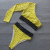 One Shoulder Long Sleeve Split Swimsuit  NSHL25563