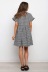 summer new style plaid print round neck short sleeve pleated dress  NSYD25576