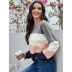hooded long-sleeved round neck knitted sweater NSSA25911