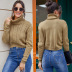 solid color long-sleeved turtleneck sweater  NSSA25919