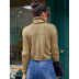 solid color long-sleeved turtleneck sweater  NSSA25919