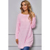 plush long-sleeved diagonal sweater NSSA25923
