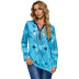 casual V-neck printing nine-point sleeve top NSSA25948
