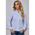 single-breasted striped long-sleeved shirt NSSA25949