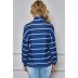 striped loose long-sleeved pullover casual sweater  NSSA25950