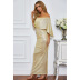 new fashion wrapped chest word shoulder hip evening dress  NSSA25984