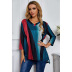 casual stripe stitching long-sleeved top NSSA26049