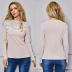 lace stitching long-sleeved bottoming t-shirt  NSSA26067