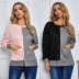 contrast color large pocket sweatershirt NSSA26082