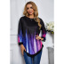 printing dyeing round neck long sleeve top NSSA26086