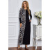 autumn and winter new long leopard print long-sleeved slim color matching dress NSSA26089