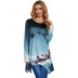 round neck printing long-sleeved casual top  NSSA26092