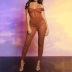 autumn and winter sexy see-through mesh jumpsuit pleated trousers two-piece suit  NSMI26103