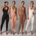solid color sexy suspenders bottoming jumpsuit  NSMI26120