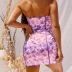sexy strapless pleated print hip skirt  NSMI26123