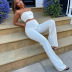 tube top trousers bell bottom two-piece suit  NSMI26131