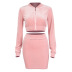 autumn and winter fashion casual letters short coat short skirt two-piece suit  NSMI26136