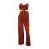 autumn and winter new sexy fashion solid color lace-up tube trousers two-piece suit NSMI26142