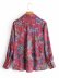 buttoned cuff lapel printed long-sleeved shirt  NSAM26225