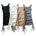 vest-style summer new side pleated stretch slim hip skirt NSLD26259