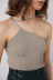 Irregular shoulder ribbed knit vest  NSLD26264