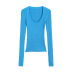 all-match solid color slim knit bottoming shirt  NSAC26291