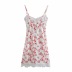 vestido de tirantes con costuras de encaje floral de primavera NSAC26295