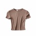 solid color round neck fitness top NSAC26319