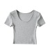 Slim Short Solid Color T-Shirt NSAC26320