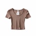 Slim Short Solid Color T-Shirt NSAC26320