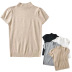 small turtleneck summer new loose thin short-sleeved shirt NSLD26327
