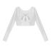 white bow long-sleeved sunscreen split swimsuit  NSHL26406