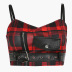 zipper lattice leather buckle sling vest NSLQ26414