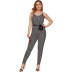 spring and summer plus size new elastic skinny suspenders striped jumpsuit NSCX26455