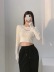 tight-fitting solid color vest autumn knitted blouses two-piece  NSHS26464