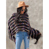 autumn and winter new V-neck color wave pattern tassel sweater  NSSA26471