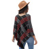 autumn and winter fringed shawl stripes V-neck pullover sweater NSSA26476