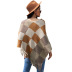 autumn and winter new  V-neck plaid hem tassel shawl NSSA26478